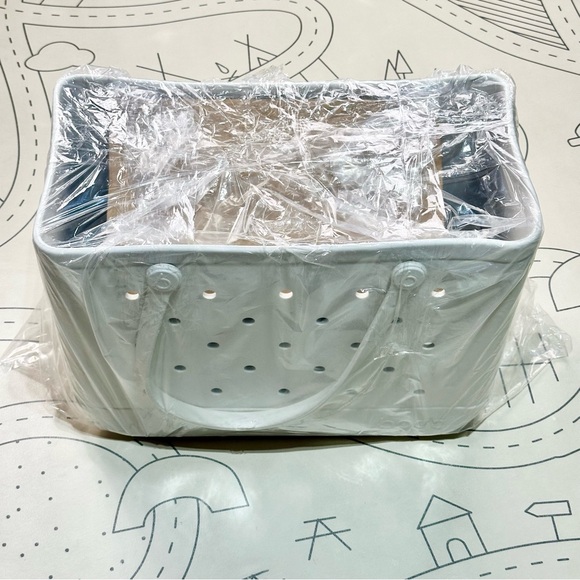 Bogg Bag Original Tote Bag - For Shore White: Vinyl Shell, Removable Pouch - Picture 6 of 13